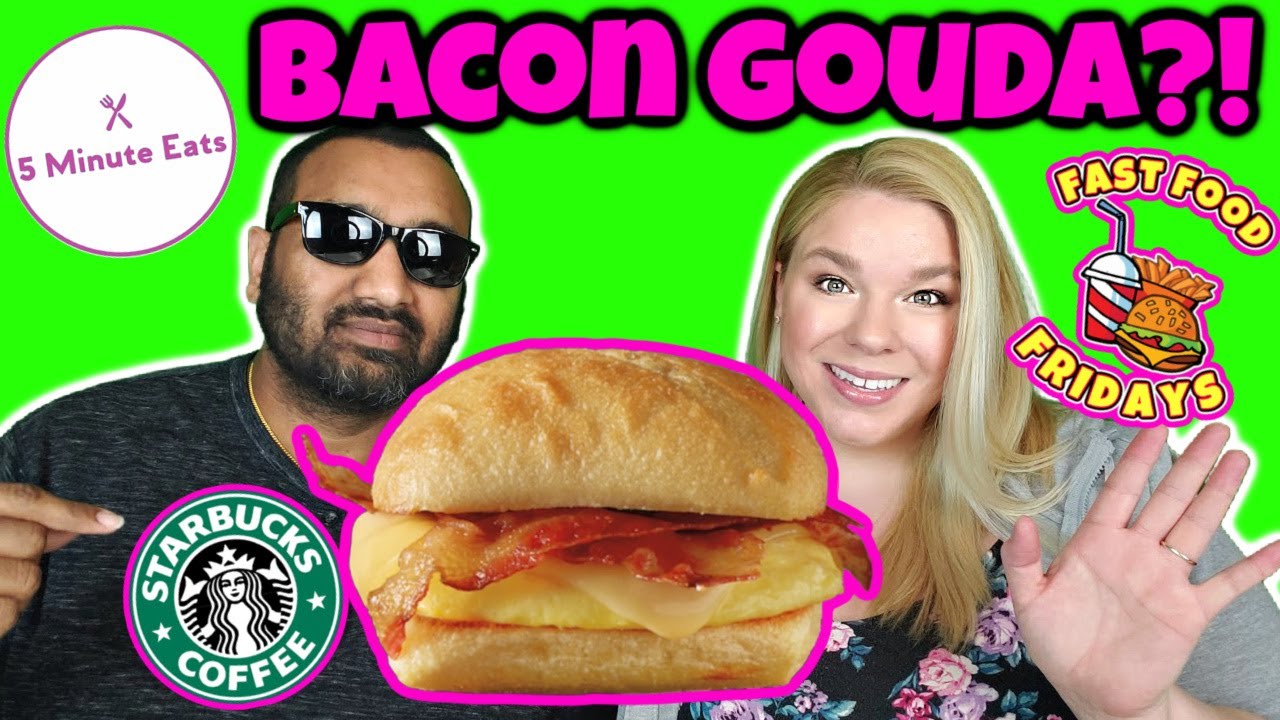 Starbucks Bacon Gouda & Egg Sandwich Review YouTube