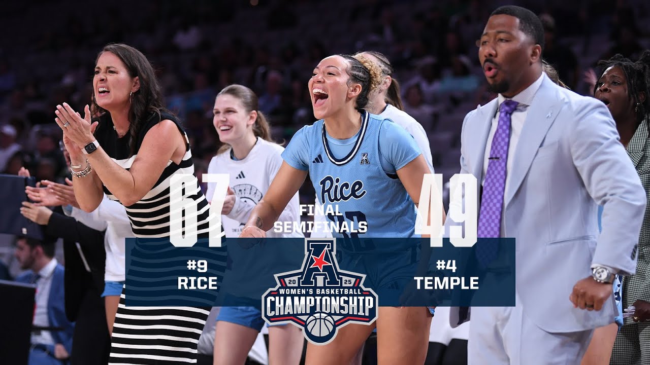2025 American Women's Basketball Championship: No. 9 Rice vs. No. 4 Temple (3/11/25)