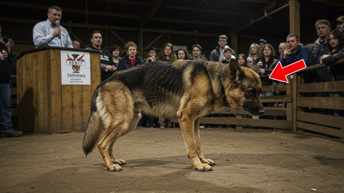 No One Bids on Injured Dog at Auction—Then a Quiet Stranger Raises His Hand…
