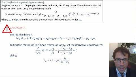 1.1 Maximum likelihood estimation