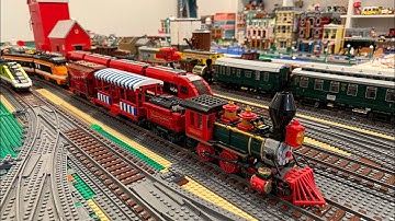 LEGO Trains - Running The Disney Train Around The Tabletop Layout