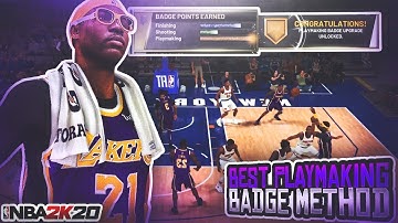 *NEW* FASTEST WAY TO GET EVERY PLAYMAKING BADGE ON NBA 2K20! MAX PLAYMAKING BADGES IN UNDER 1 HOURS
