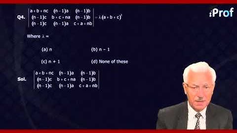 Questions based on Determinants | IIT JEE Math Video Lecture