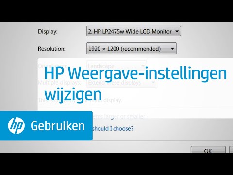HP Weergave-instellingen wijzigen