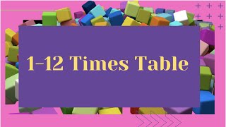 1-12 Times Table (Jamaican style) | multiplication tables