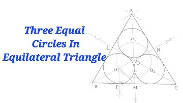 Inscribe Three Equal Circles in an Equilateral Triangle || Most Important Question || Drawing Exam