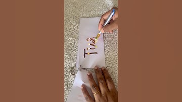 @tushikaandashishvlogs ❤️#easy #calligraphy #glowing #art