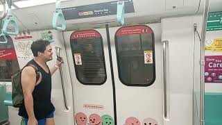 Exterior advert R151 set 823/824 🚇 ride from C1 Raffles Place to M2 Marina South Pier 5⃣❤