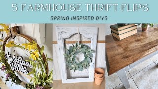 5 Thrift Flips - All The Spring and Farmhouse Home Decor Vibes | Trash To Treasure Projects