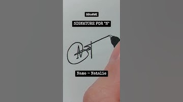 Signature for N | Natalie | SBtellME Calligraphy and Handwriting #shorts