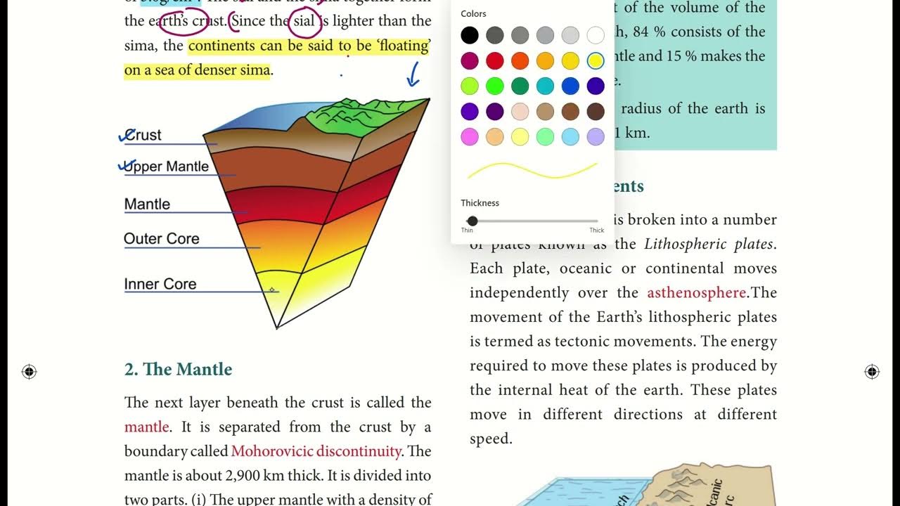 Tamil Nadu Geography Book Class7 Interior Of The Earth ( Part1