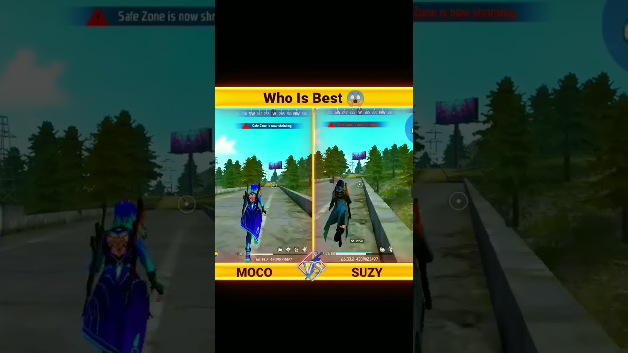 Moco Vs Suzy Carecter in Free Fire 