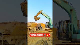 JCB Excavator Loading Mud into Tractor Trolley | भारी मिट्टी लोडिंग काम 🚜 #shorts #jcbexcavator