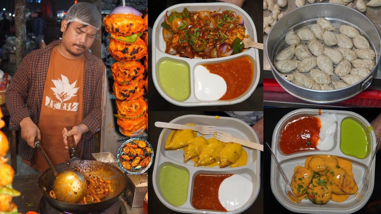 Hong Kong Gravy Momo, Chilli Paneer Crunchy, Steam Veg Momo At Ahlawats || Delhi Street Food