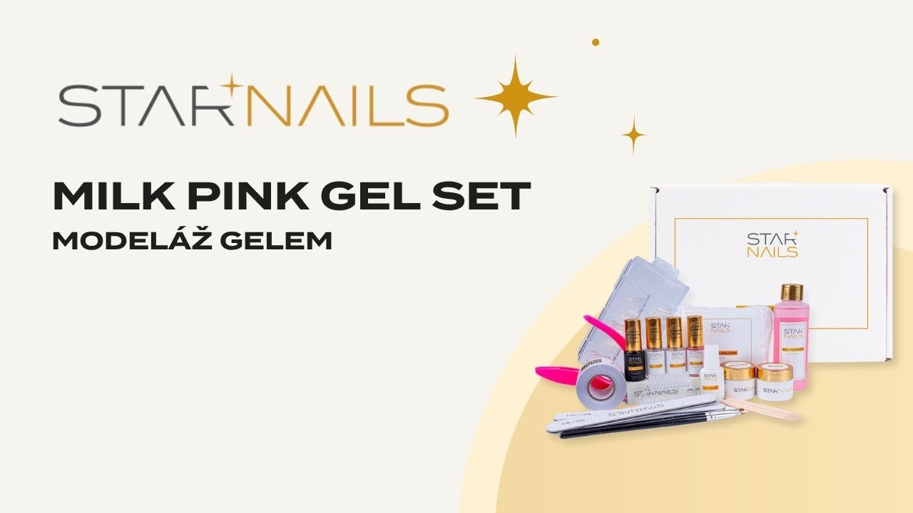 Sada Starnails Milk Pink Gel Set - Modeláž Gelem