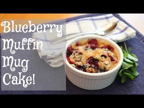 BLUEBERRY MUFFIN MUG CAKE - QUICK & EASY!