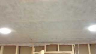 Prep for  Blow in Insulation in basement ceiling & walls