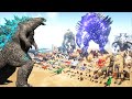 Godzilla vs every creature in ark  cantex