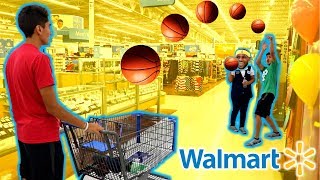 BASKETBALL WITH STRANGERS IN WALMART!