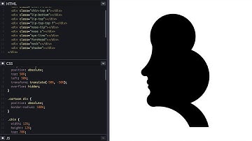 Silhouette drawn with HTML and CSS