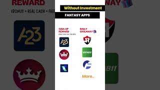 Without Investment (Rs 0) ! Dream11 जैसा Fantasy Apps 🤑🤑 #shorts screenshot 5