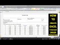 L06 ! MS EXCEL BASIC FORMATTING TUTORIAL PURCHASE ORDER FORMAT ! MS EXCEL TIPS &amp; TRICKS !