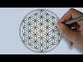 How to draw the flower of life  sacred geometry drawing tutorial