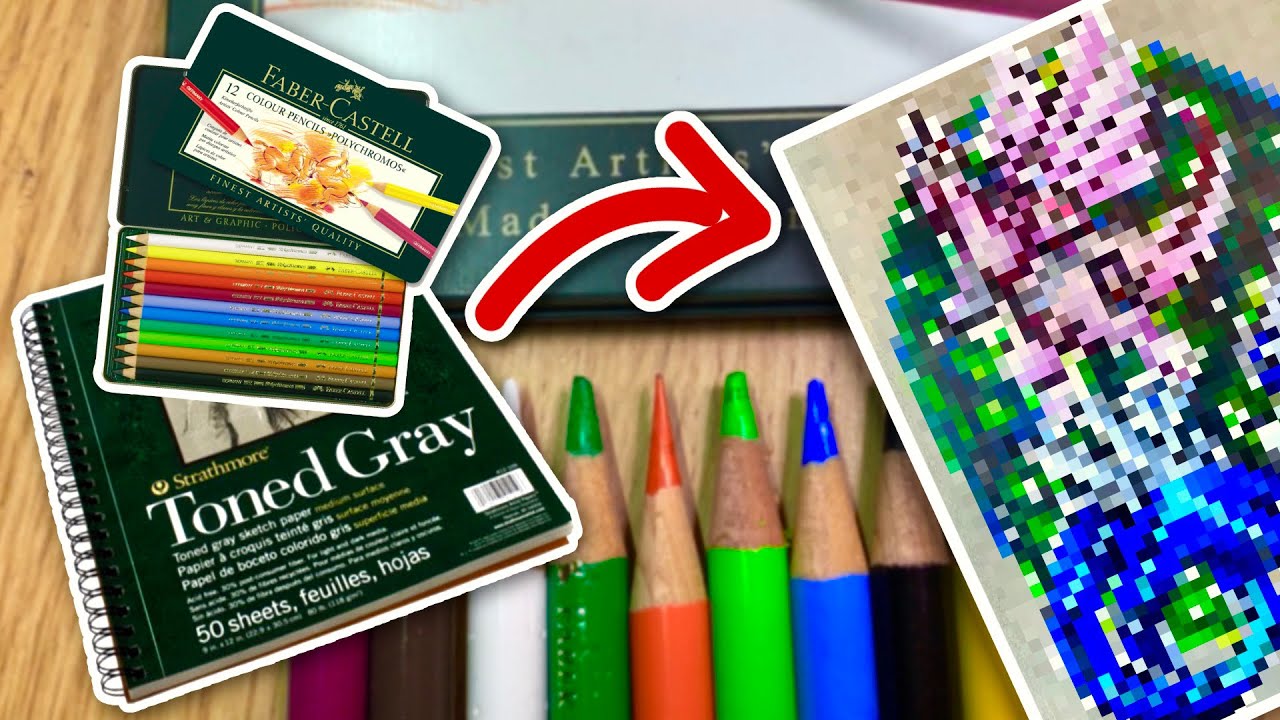 Faber-Castell Polychromos on TONED GRAY PAPER! - YouTube