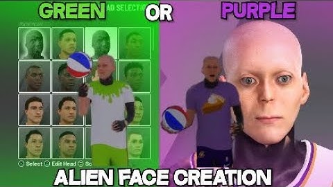 *NEW* BEST ALIEN FACE CREATION ON NBA 2K20! REP YOUR COLOR💜/💚