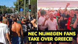 Crazy NEC Nijmegen Fans INVADE Athens Ahead of Champions League Clash!