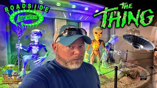 Strange Roadside Dinosaur Vs. Alien Alternate Universe ~ Train Car BBQ & New Mexico Camping!