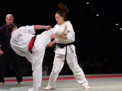 EUROPEAN KYOKUSHIN KARATE CHAMPIONSHIPS 2012 KIELCE POLAND Adult Kumite Open Woman semi-finals 1