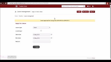 Fedena Teacher - Leave Application and Approval