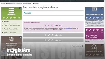 Concepteurs : gérer les liens du bloc sommaire