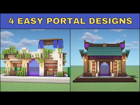 Minecraft Tutorial - 4 Nether Portal Designs