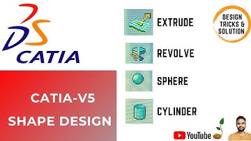 Catia V5-Basic Surface Modeling Tutorial for Beginners | Generative Shape Design Command in Catia V5