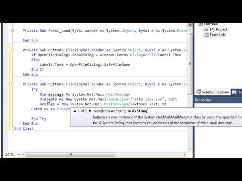 Hotmail Visual Basic Tutorial