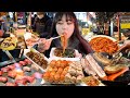 대한민국 최초 야시장이래요😮부산 깡통 야시장 먹방 | 솥뚜껑 삼겹살, 가래떡 떡볶이, 반쎄오, 차돌박이 야끼우동, 소고기 불초밥, 스카치에그 Korean Market Mukbang