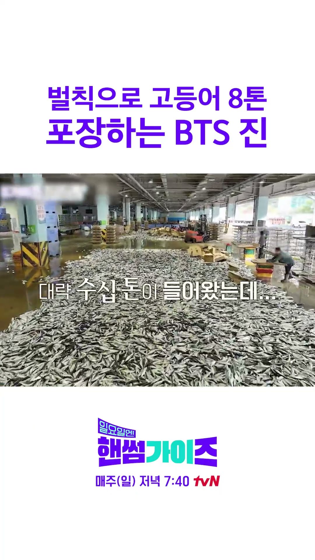 무한 고등어 지옥 입성한 BTS 진 #일요일엔핸썸가이즈