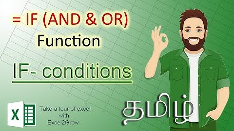 If formula in excel with multiple conditions in Tamil | AND, OR Functions included | Complete Video
