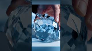 Cutting a Crystal Apple 🍎💎 | Satisfying ASMR#shorts #oddlysatisfying