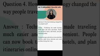 IELTS Speaking- Follow-UPs : Topic  : Travelling | Part 2 #shorts #ieltsspeaking