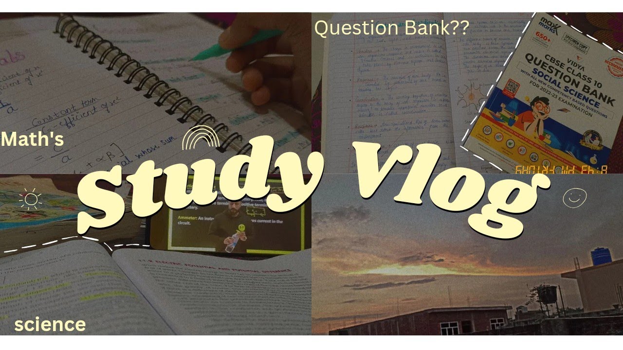study vlog as a CBSE 10th grader 🌿🪐+pre-board preparation - YouTube