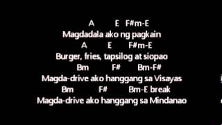 ERASERHEADS - OVERDRIVE lyrics w/guitar chords chords