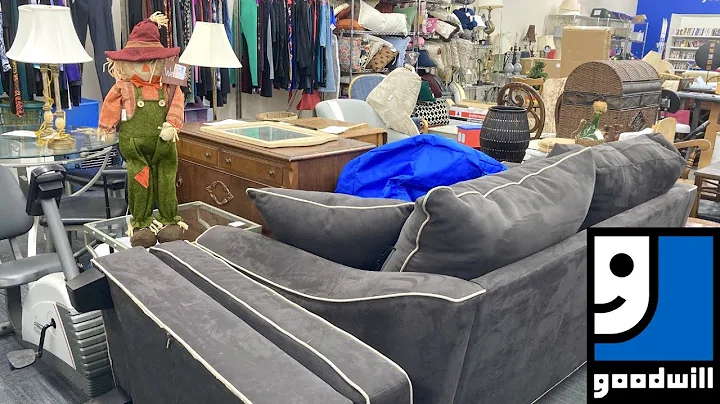 GOODWILL SHOP WITH ME FURNITURE SOFAS CHRISTMAS DECORATIONS KITCHENWARE SHOPPING STORE WALK THROUGH