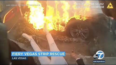 New bodycam video shows driver rescued from flaming car after crash