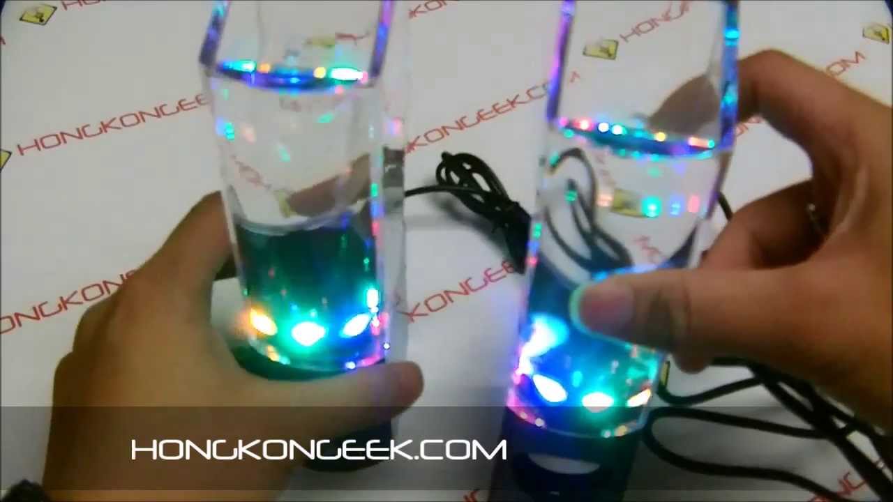 Stereo speakers with water - unboxing and test