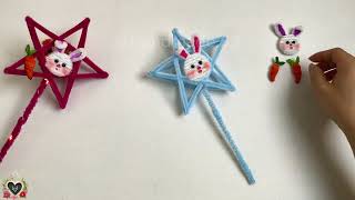 DIY Toys - How to make a funny rabbit lantern with Pipe cleaners ( chenille wire ) #hms2