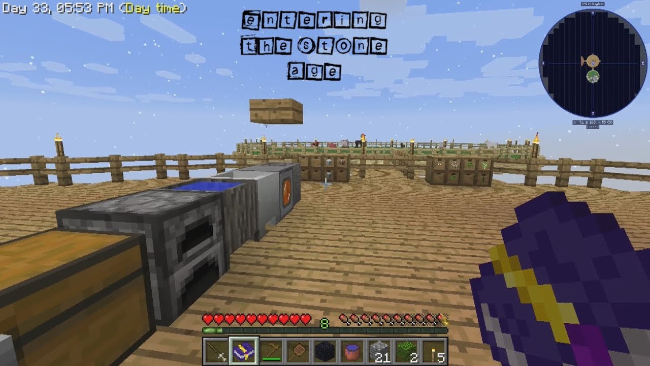 Let's Play Minecraft Sky Factory - Entering the Stone Age - YouTube