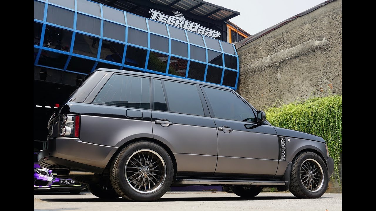 Wrapping Range Rover dengan Teckwrap VCH310 Ash Grey Matte Chrome x CG01 High Glossy